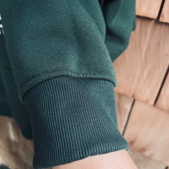 Michigan State University XL Hoodie Chenille Embroidery Green Sweatshirt MSU - Picture 7 of 10